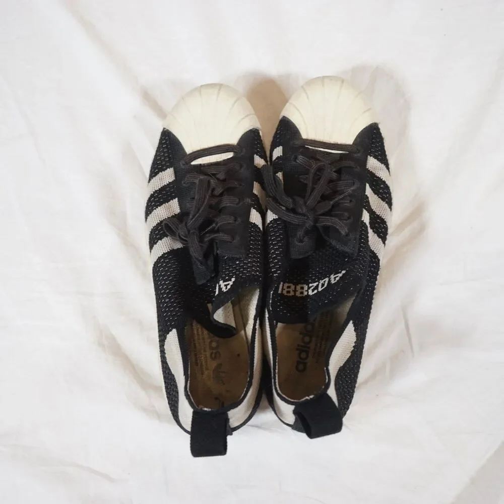 Adidas Superstar 80s Primeknit Sneakers Black White Women’s Size 10.5 RARE